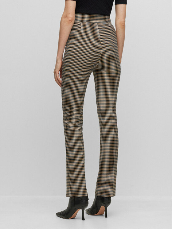 BOSS Boss Medžiaginės kelnės 50500111 Smėlio Slim Fit