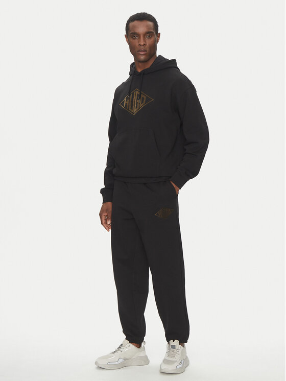 HUGO HUGO Donji dio trenerke Dacusi 50534952 Crna Relaxed Fit