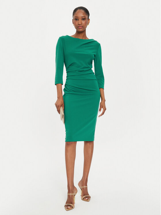 Rinascimento Rinascimento Abito da cocktail CFC0121014003 Verde Regular Fit