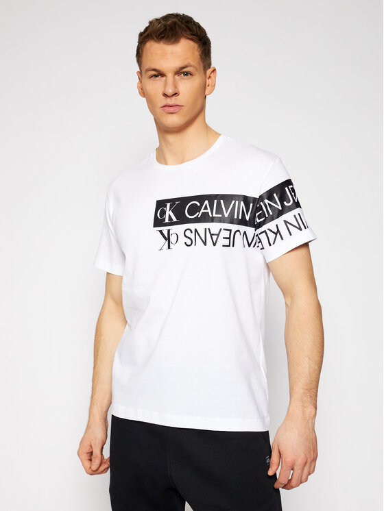 Calvin Klein Jeans Marškinėliai J30J317086 Balta Regular Fit • Modivo.lt