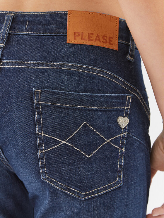 Please Please Farmer P1G4BQ2DOP Sötétkék Wide Leg