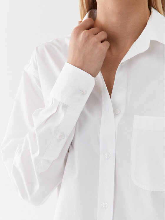 BOSS Boss Särk 50494059 Valge Relaxed Fit