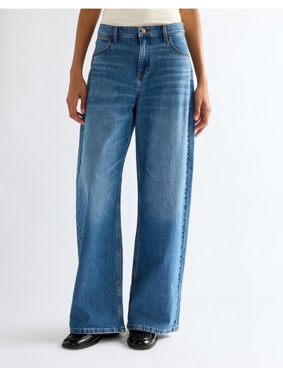 Wrangler Wrangler Jeansy LR ULTRA BARREL Niebieski Loose Fit