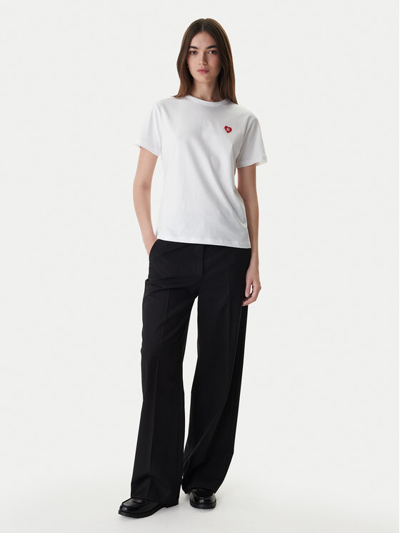 HUGO HUGO Tricou Damacia 50562145 Alb Regular Fit