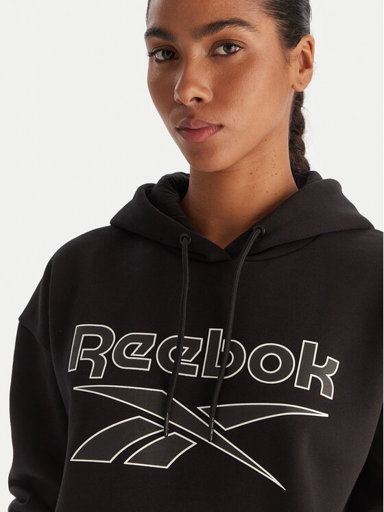 Reebok Reebok Džemperis ar kapuci Cali RK25174CCW Melns Regular Fit