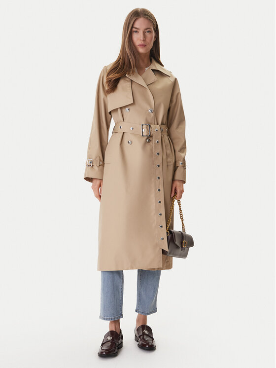 DKNY DKNY Trencz DJ6J6232 Beżowy Regular Fit