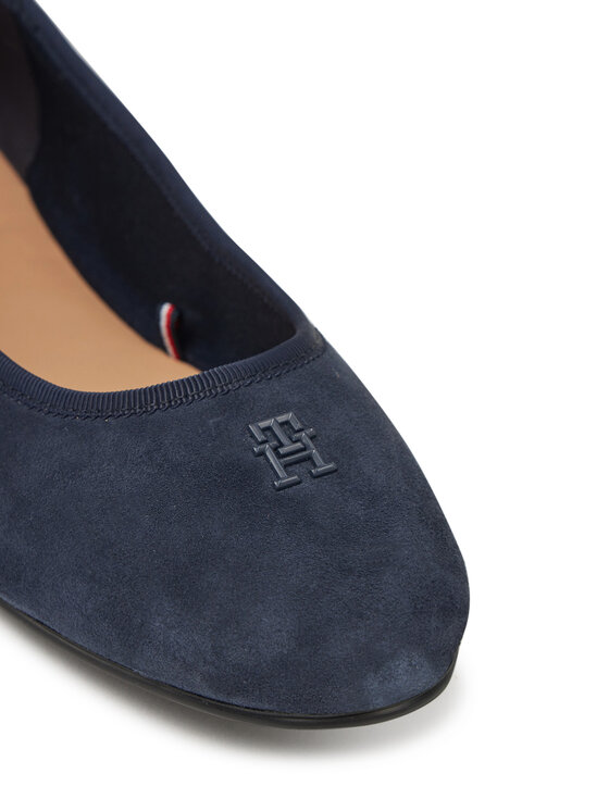 Tommy Hilfiger Tommy Hilfiger Balerina Th Hardware Suede Ballerina FW0FW08655 Sötétkék