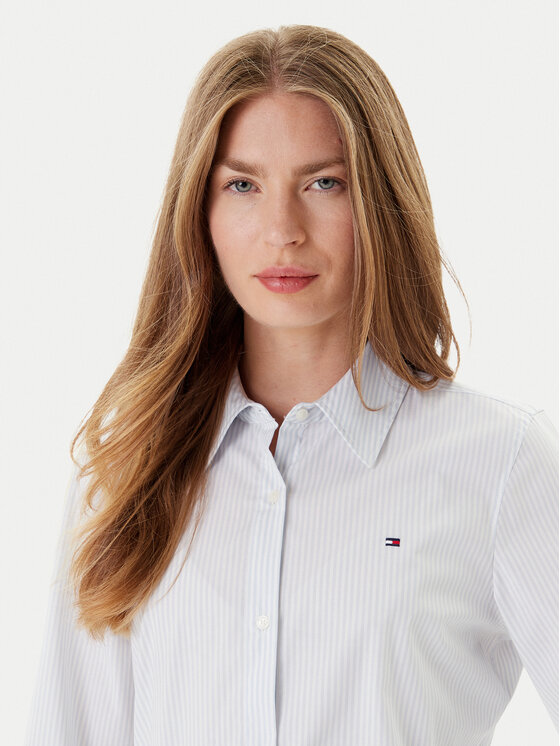 Tommy Hilfiger Tommy Hilfiger Camicia Ess WW0WW47169 Celeste Regular Fit