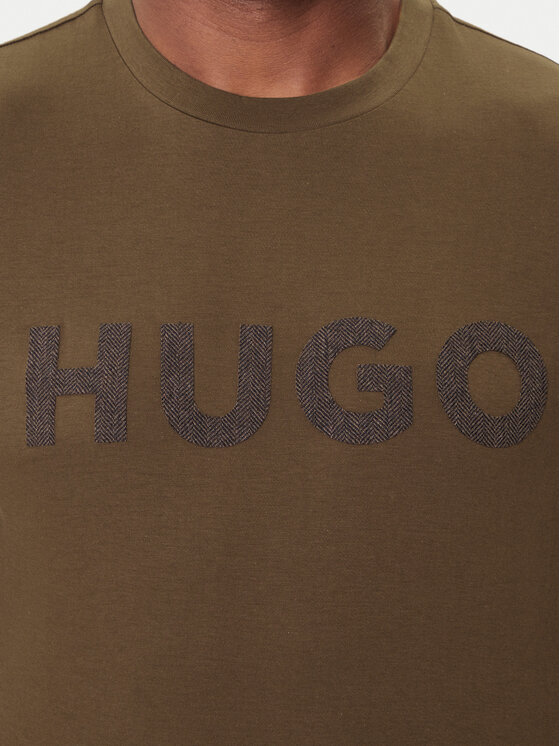 HUGO HUGO T-Shirt Dulivio 50542737 Khakifarben Regular Fit