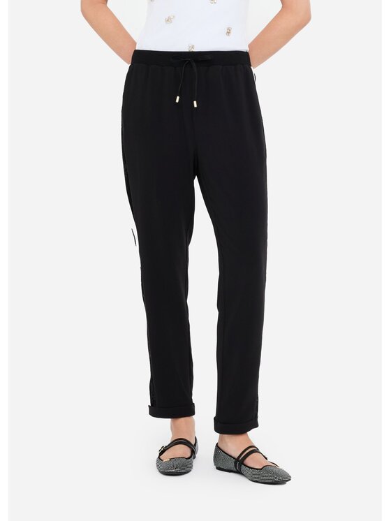 Liu Jo Liu Jo Pantaloni di tessuto TF5132TS423C3786 Nero Regular Fit