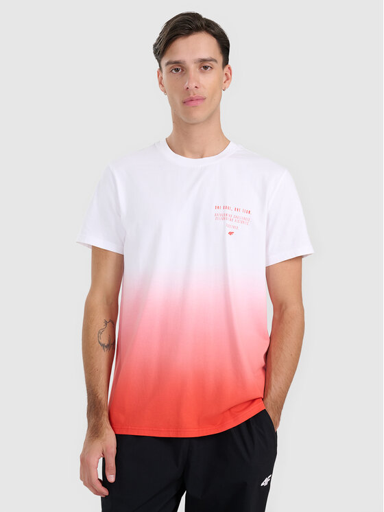 4F 4F T-Shirt SPORTS CLUB Czerwony Regular Fit