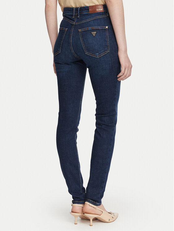 Guess Guess Jeansy W6YA46 D1537 Granatowy Skinny Fit