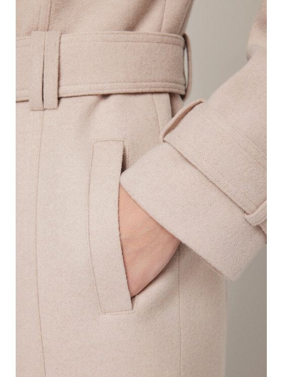 Lancerto Lancerto Płaszcz Mistelle PC073225000009 Écru Regular Fit