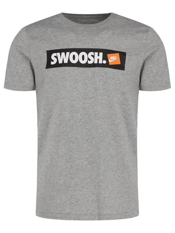 Nike Nike Тишърт Nsw Swoosh AR5027 Сив Standard Fit