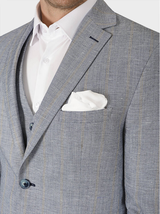 Evenemen Evenemen Marynarka OVO BLUE Szary Slim Fit