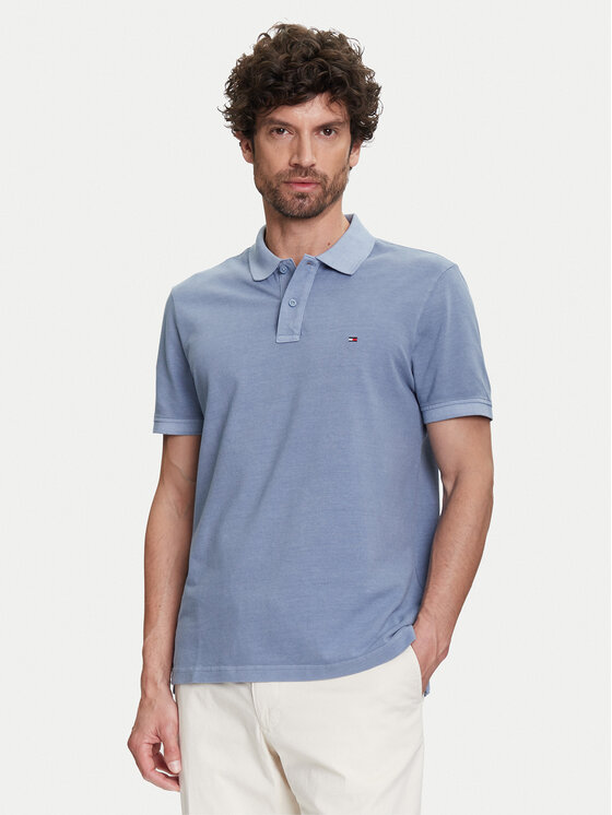 Tommy Hilfiger Tommy Hilfiger Tricou polo MW0MW34757 Albastru Regular Fit