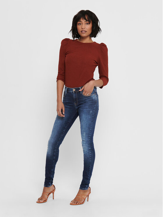ONLY ONLY Jeansy Shape 15159137 Granatowy Skinny Fit