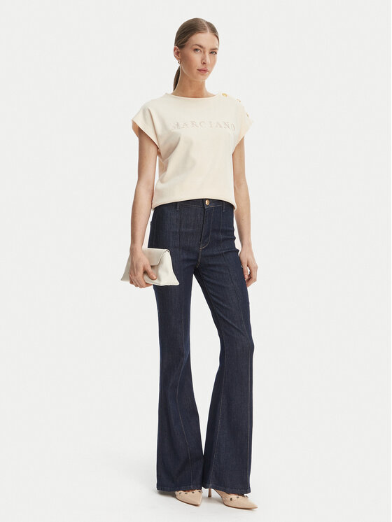 Marciano Guess Marciano Guess Marškinėliai G6GI04 K3505 Écru Regular Fit