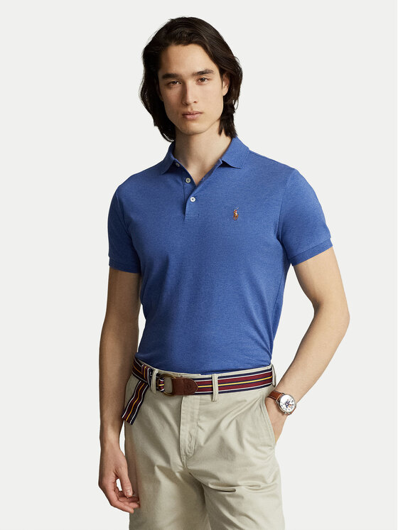 Polo Ralph Lauren Polo Ralph Lauren Polo majica 710713130008 Modra Custom Slim Fit