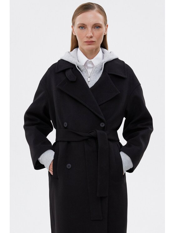 Estro Estro Kabát ER00115600 Černá Loose Fit