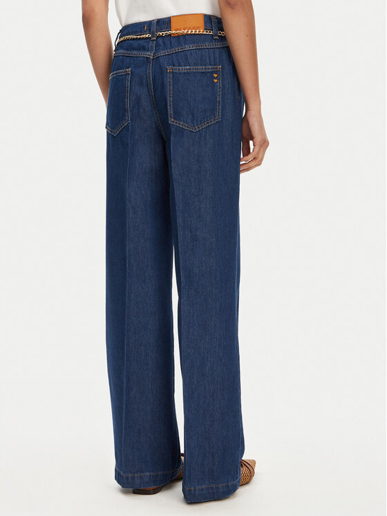 Please Please Jeans P3HUDINCBB Dunkelblau Wide Leg