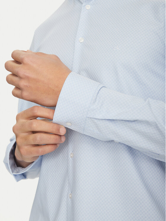 Calvin Klein Calvin Klein Košile K10K114307 Světle modrá Slim Fit