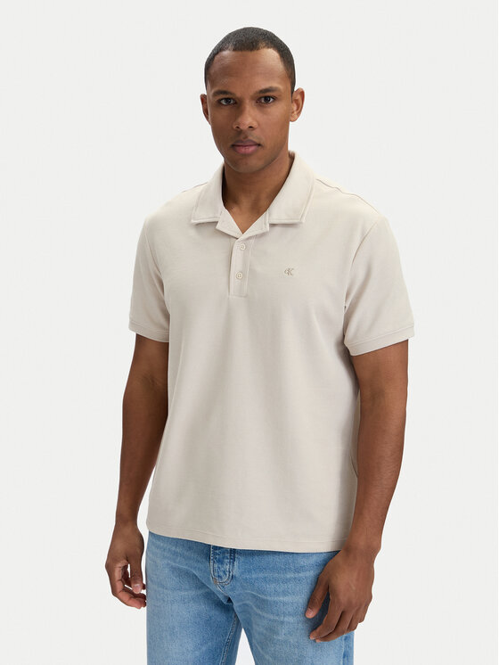 Calvin Klein Jeans Tricou polo LV04RF205G Crem Regular Fit