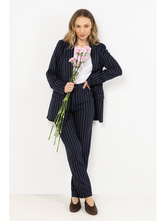 Awama Awama Spodnie damskie A726 Écru Basic Fit