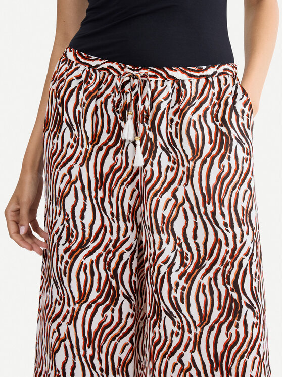 Triumph Triumph Παντελόνι υφασμάτινο Summer 10227246 Καφέ Wide Leg