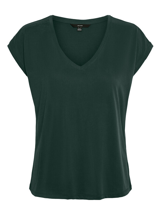Vero Moda Vero Moda Marškinėliai Filli 10247666 Žalia Regular Fit