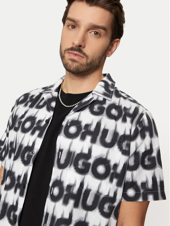 HUGO Hugo Cămașă Ellino 50534240 Alb Relaxed Fit