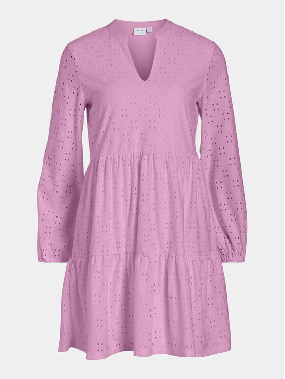 Vila Vila Vestito da giorno Kawa 14070250 Rosa Regular Fit