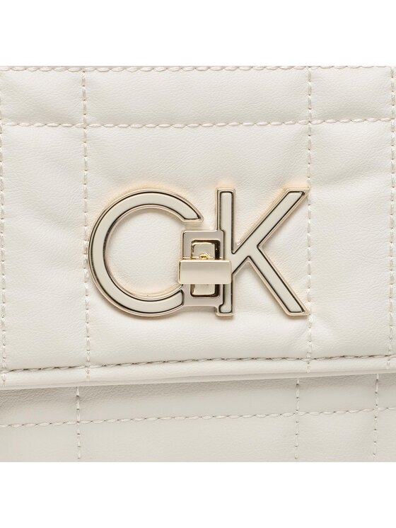 Calvin Klein Calvin Klein Soma Re-Lock Quilt Shoulder Bag Lg K60K609884 Bēšs