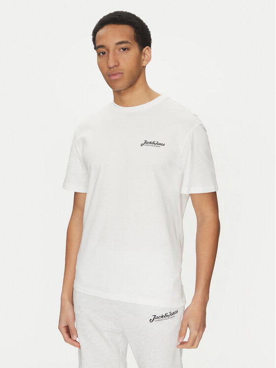Jack&Jones Jack&Jones Komplekti kuuluvad t-särk ja spordišortsid Beau 12277466 Valge Relaxed Fit