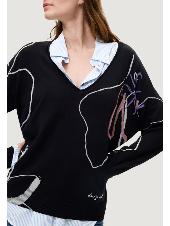 Desigual Desigual Maglione JERS_FEMNAIF Nero Casual Fit
