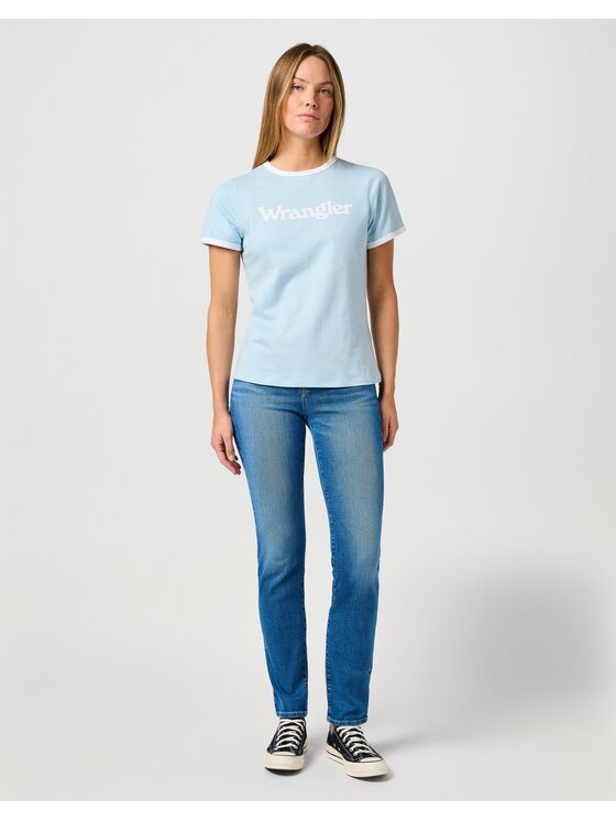 Wrangler Wrangler Jeansy SLIM Niebieski Slim Fit