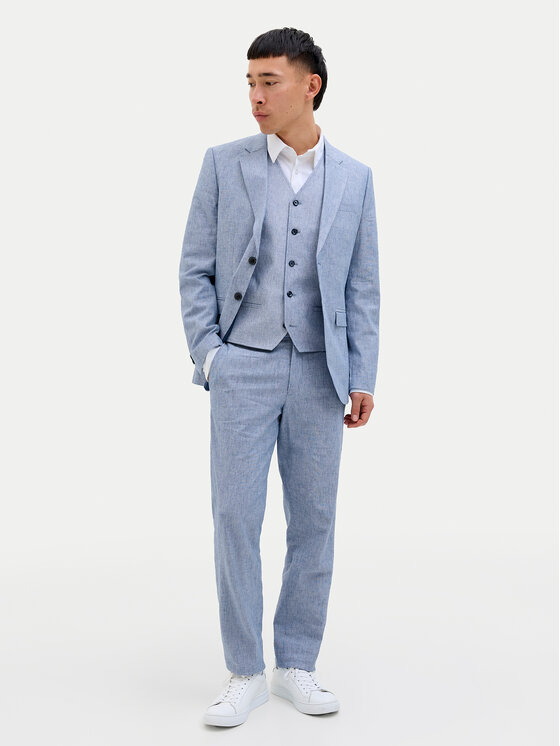 Jack&Jones Jack&Jones Chinosy Riviera 12228724 Błękitny Slim Fit