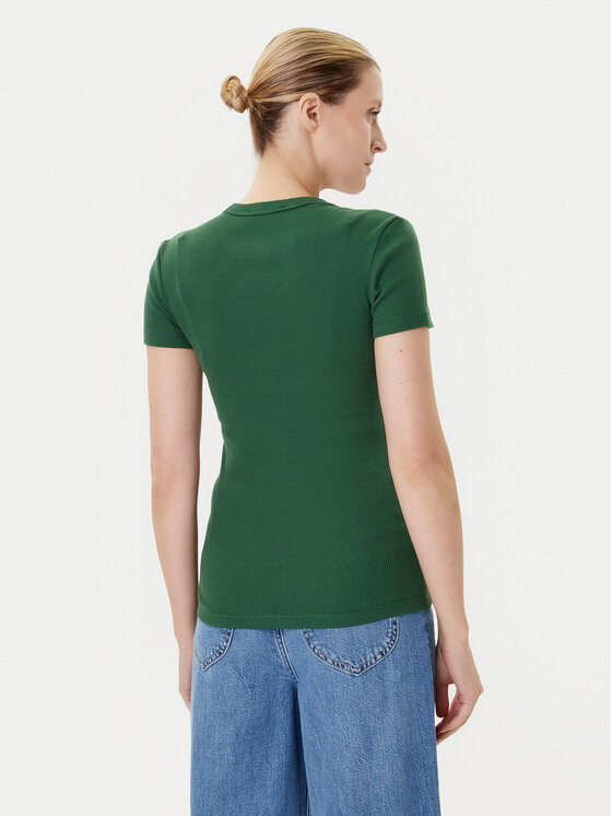 Lacoste Lacoste Tričko TF5538 Zelená Slim Fit