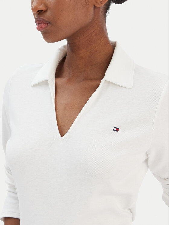 Tommy Hilfiger Tommy Hilfiger Блуза Modern Cody WW0WW47850 Бял Slim Fit