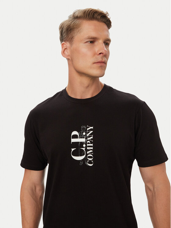 C.P. Company C.P. Company Marškinėliai 21CMTS134A005100W Juoda Regular Fit