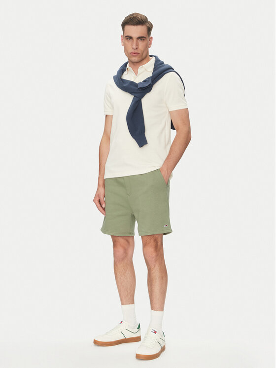 Tommy Jeans Tommy Jeans Szorty sportowe Flag Beach DM0DM21931 Zielony Regular Fit