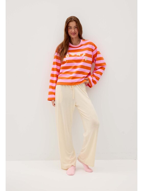 Mirons Mirons Longsleeve Print Kolorowy Regular Fit