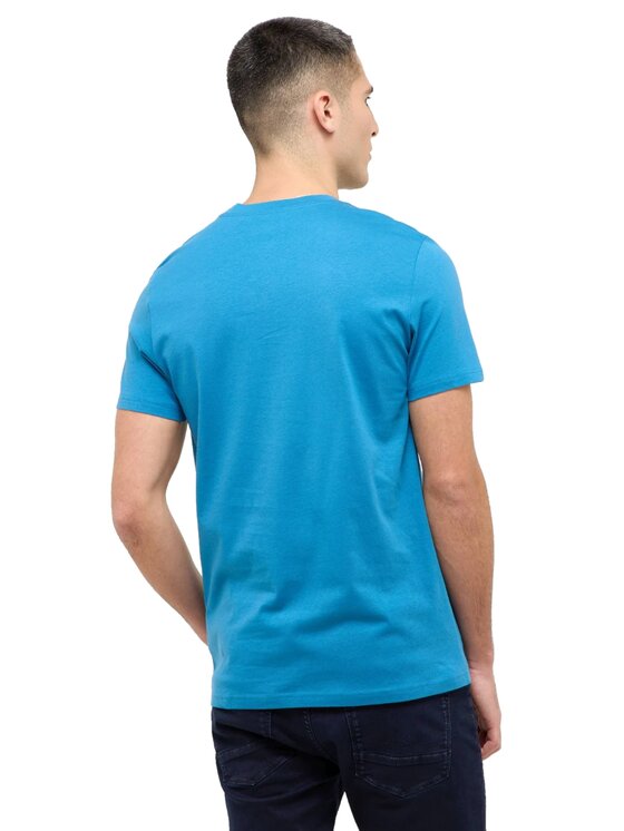 Mustang Mustang T-Shirt Style Austin Niebieski Regular Fit