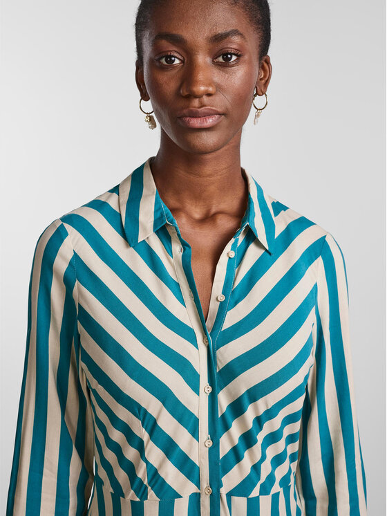 YAS YAS Krekla kleita Savanna 26022663 Zaļš Loose Fit