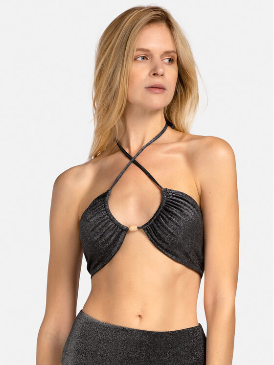 Miss Lou Miss Lou Bikini pezzo sopra G-LG1-CZ Nero