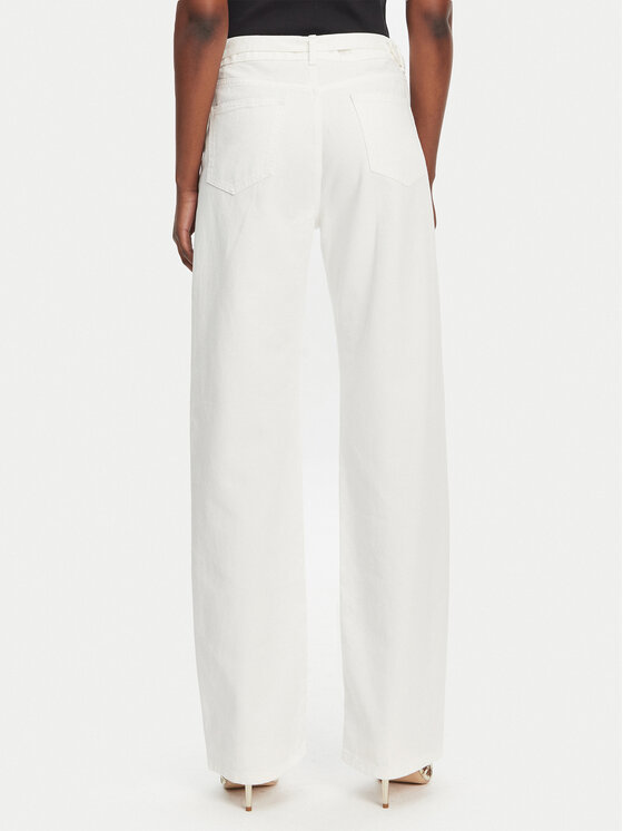 TWINSET TWINSET Blugi 251TT2210 Alb Straight Fit