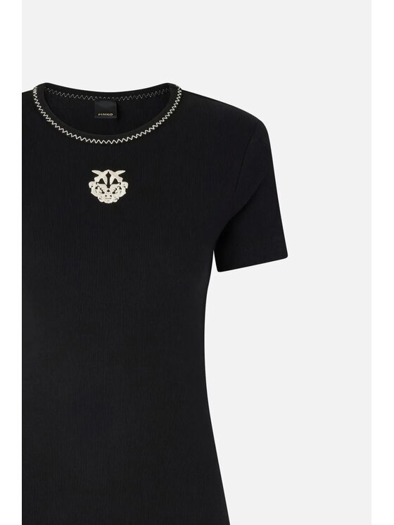PINKO PINKO T-Shirt Brugherio Μαύρο Regular Fit