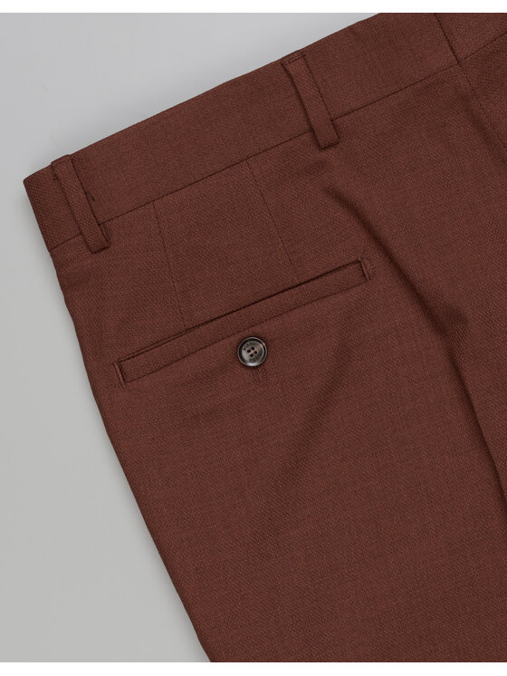 Borgio Borgio Spodnie garniturowe barzano_cg Miedziany Slim Fit
