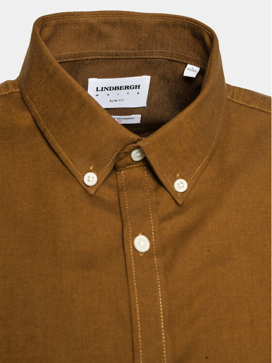Lindbergh Lindbergh Koszula 30-203174 Brązowy Slim Fit