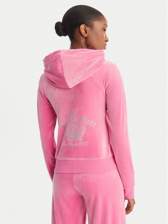 Juicy Couture Juicy Couture Bluză Gothic Crown JCBAS126805 Roz Slim Fit